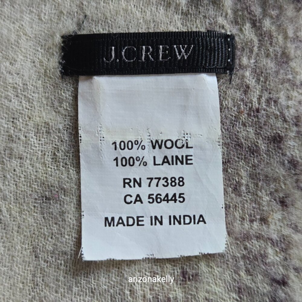 J. Crew 100% Wool Snakeskin Print Scarf Lightweight Wool - Picture 12 of 13